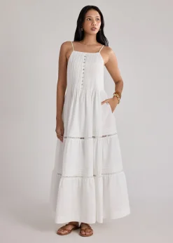 Pintuck Trapeze Dress