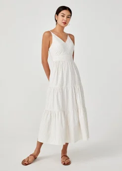 Pixie Padded Tiered Maxi Dress