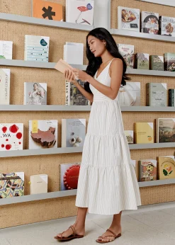 Pixie Padded Tiered Maxi Dress