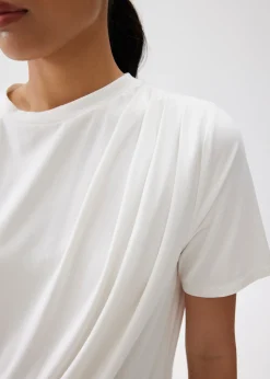 Pleated Round Neck Tee