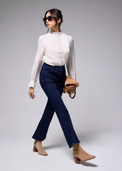 Pleated Ruffle Blouse