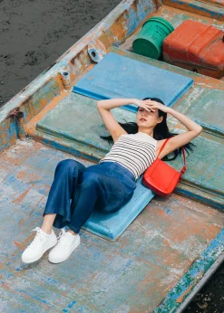 Poleen Striped Knit Tank Top
