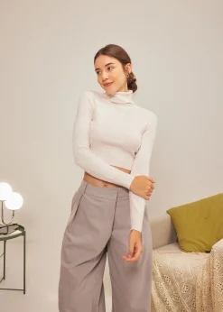 Porshe Knit Turtleneck Crop Top