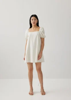 Raiza Striped Linen Shift Dress