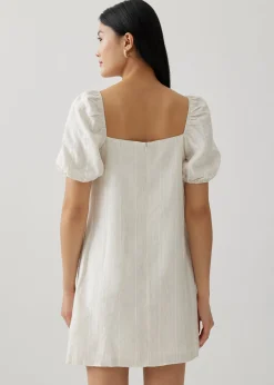 Raiza Striped Linen Shift Dress