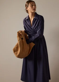 Rama RuchedReady® Poplin Fit & Flare Dress