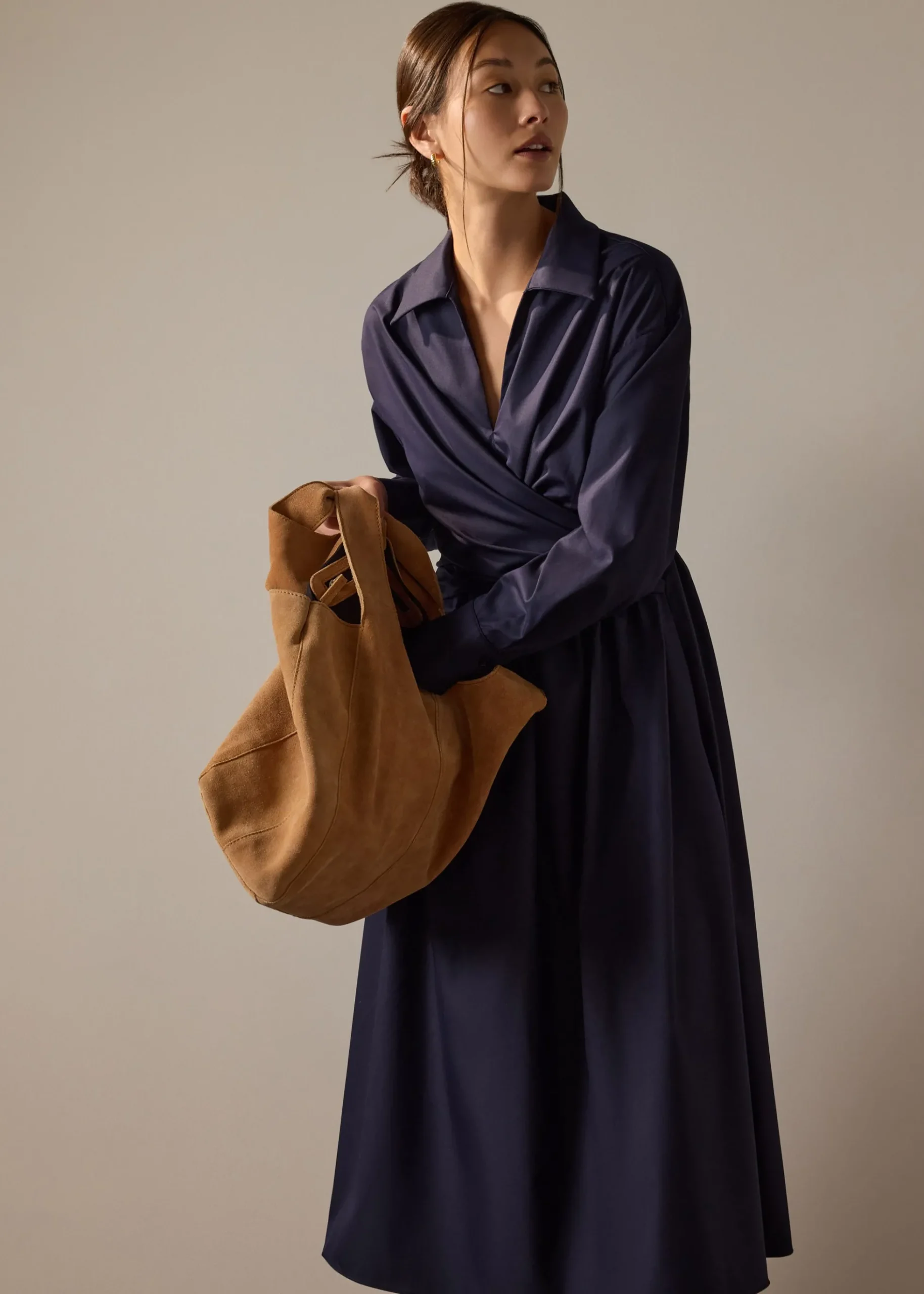 Rama RuchedReady® Poplin Fit & Flare Dress
