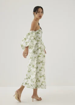 Rei Fit and Flare Midaxi Dress in Heirloom Botanicals