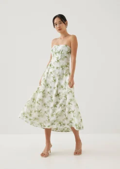 Rei Fit and Flare Midaxi Dress in Heirloom Botanicals