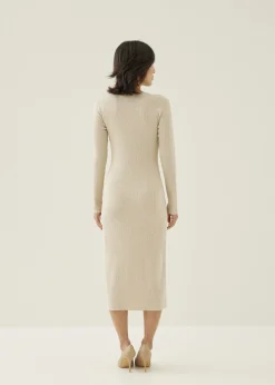 Reine Ribbed Knit Bodycon Midi Dress