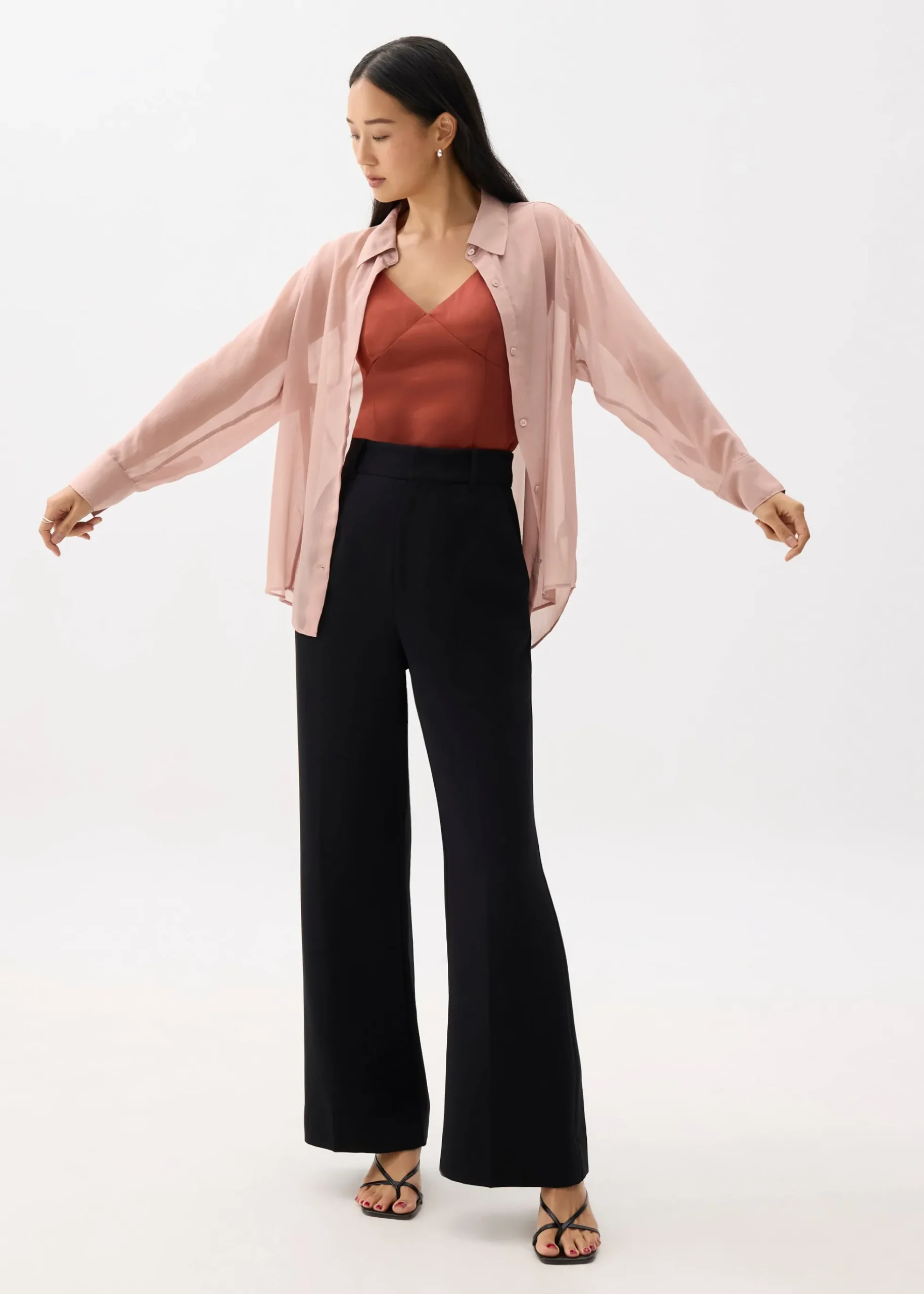 Relaxed Crinkled Collared Shirt