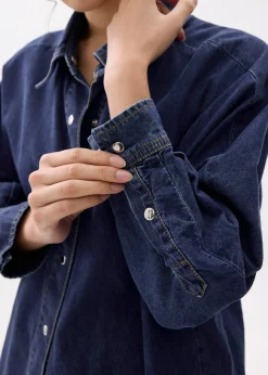 Relaxed Denim Collared Shirt