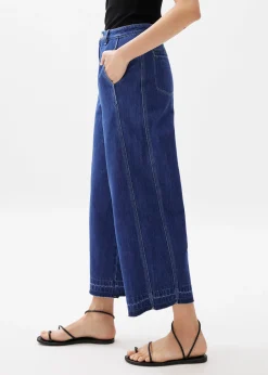 Relaxed Denim Wide Leg Jeans