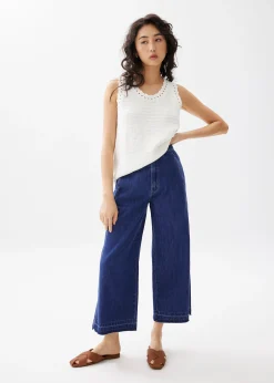 Relaxed Denim Wide Leg Jeans