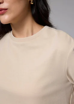 Relaxed Jersey Crop Long Sleeve Top