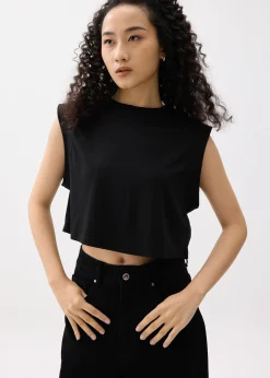 Relaxed Jersey Crop Muscle Tee