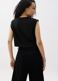 Relaxed Jersey Crop Muscle Tee