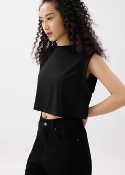 Relaxed Jersey Crop Muscle Tee