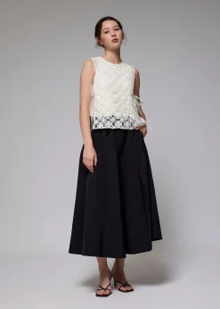 Relaxed Lace Round Neck Top