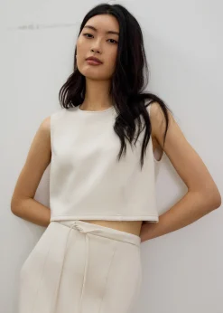 Relaxed Neoprene Crop Tee