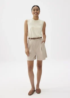 Relaxed Round Neck Knit Tank Top