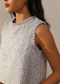 Relaxed Tweed Boxy Shell Top
