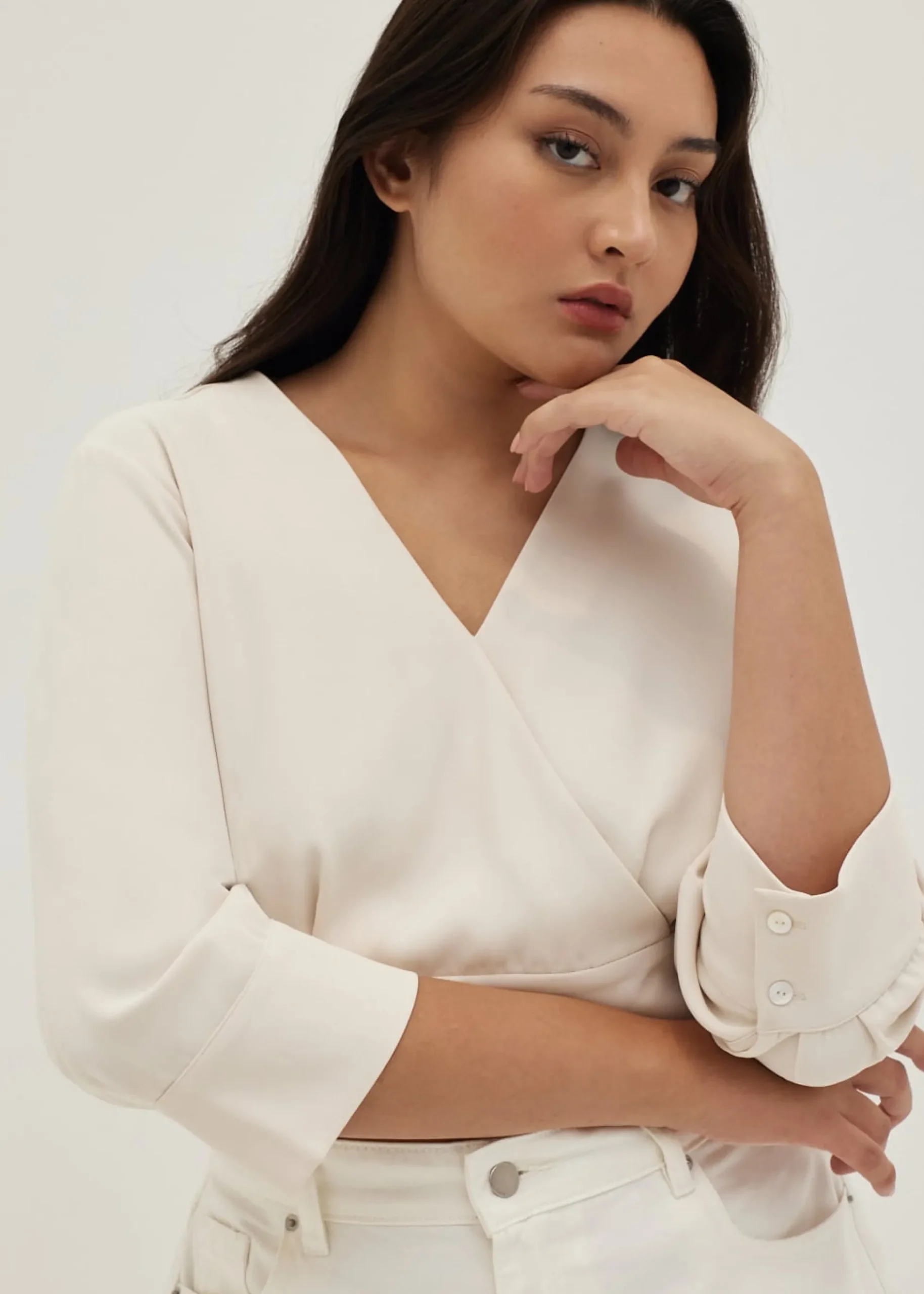 Remi Faux Wrap Blouse