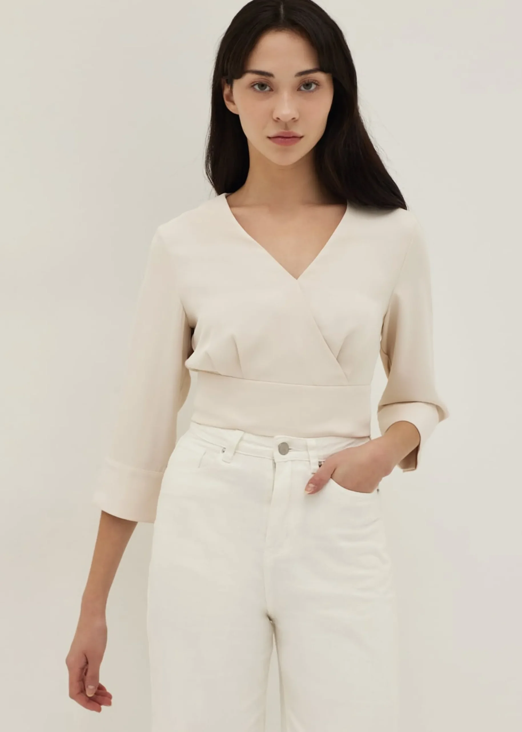 Remi Faux Wrap Blouse