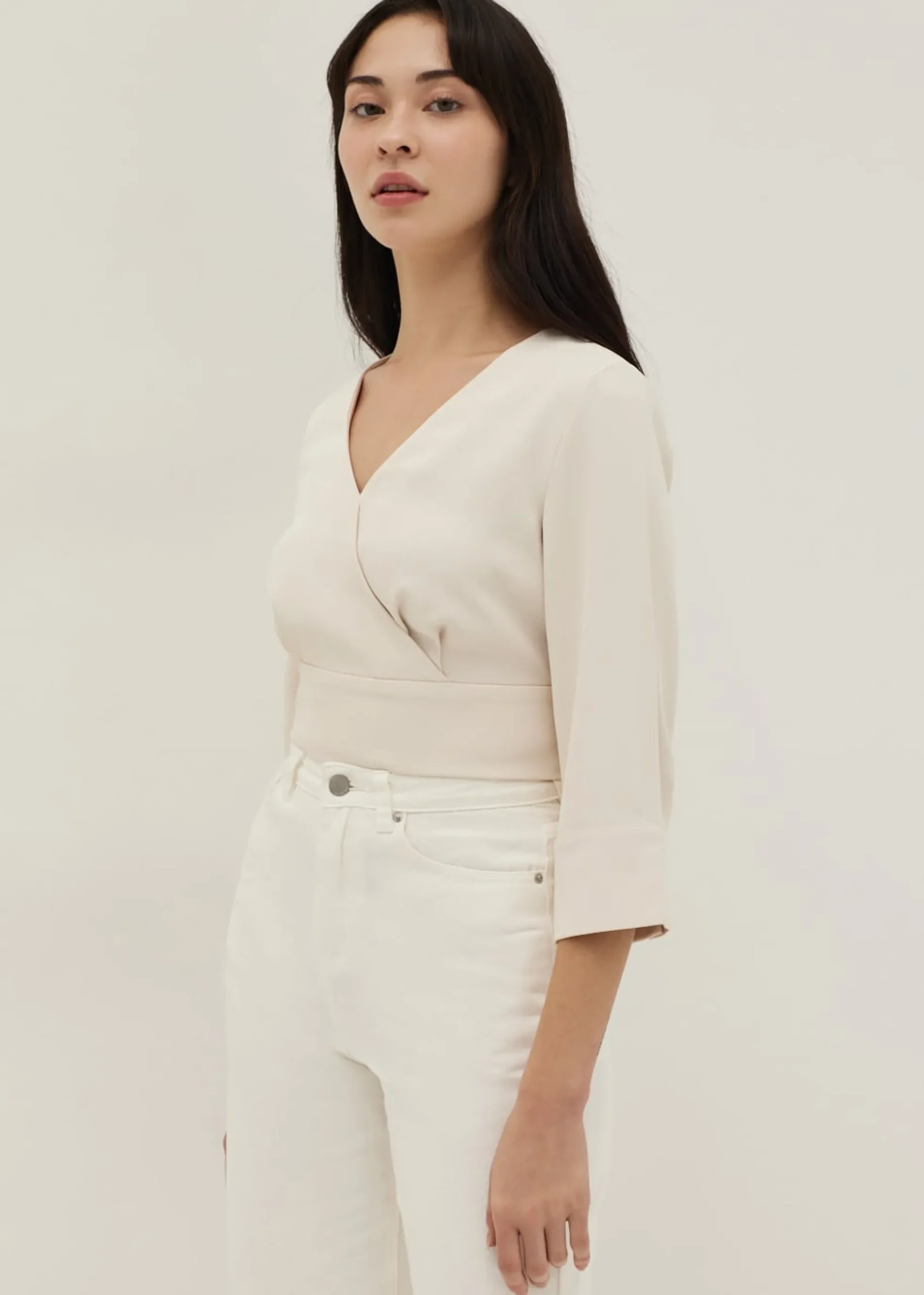 Remi Faux Wrap Blouse