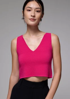Reversible Boxy Crop Knit Top