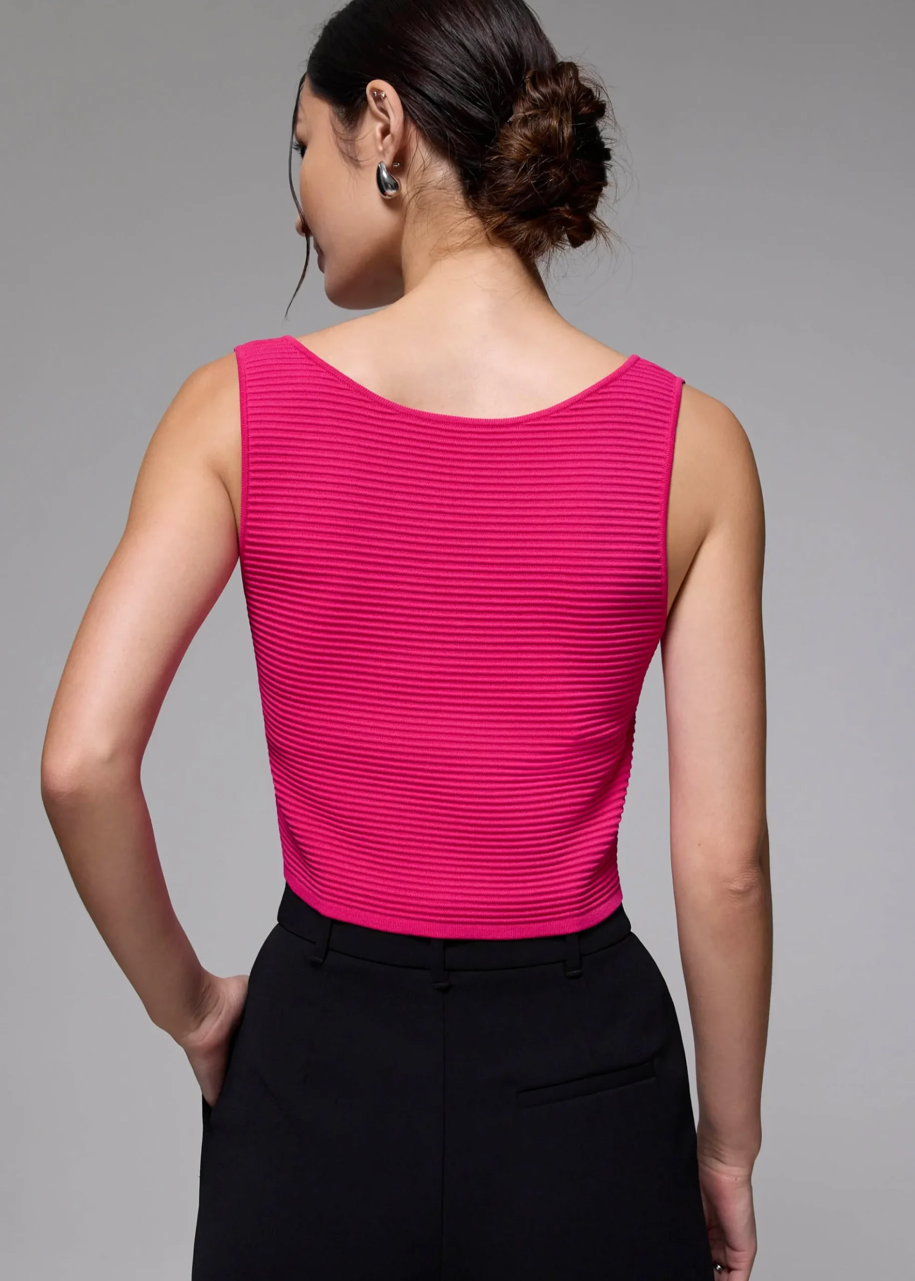 Reversible Boxy Crop Knit Top