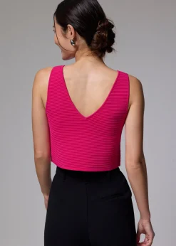 Reversible Boxy Crop Knit Top