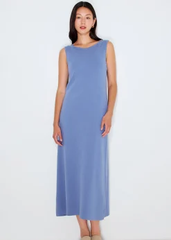 Reversible Knit Column Midaxi Dress