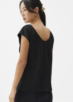 Reversible Satin Shell Top