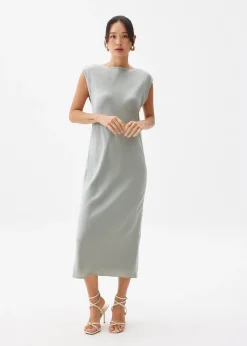 Reversible Satin Shift Midaxi Dress
