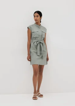 Riana Linen Button Down Dress