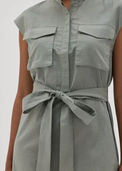 Riana Linen Button Down Dress