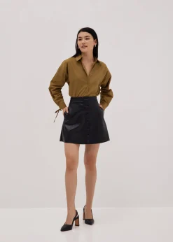 Rianna Relaxed Tie Cuff Sleeve Shirt