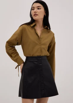 Rianna Relaxed Tie Cuff Sleeve Shirt