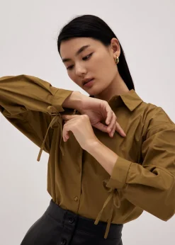 Rianna Relaxed Tie Cuff Sleeve Shirt