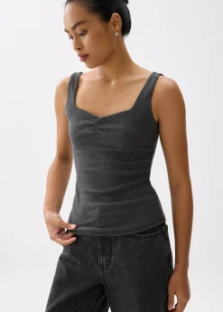 Ribbed Jersey Fitted Camisole Top