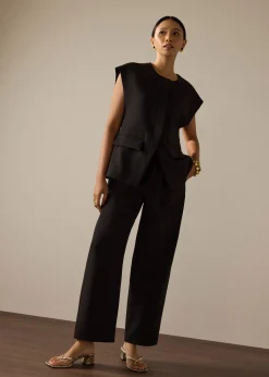 Riyo Adjustable Waist Elastic Twill Barrel Pants