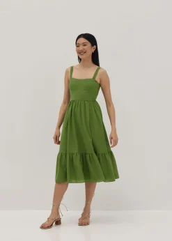Ronni Bustier Fit & Flare Midi Dress