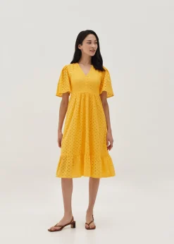Rosaleen Padded Broderie Tie Back Dress