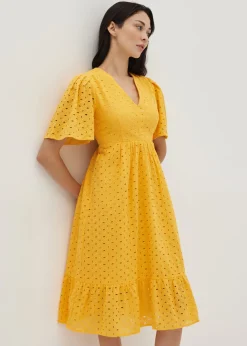 Rosaleen Padded Broderie Tie Back Dress