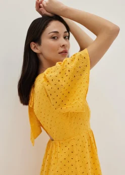 Rosaleen Padded Broderie Tie Back Dress