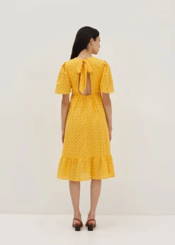 Rosaleen Padded Broderie Tie Back Dress