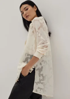 Rosy Lace-Up Collar Shirt
