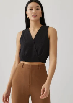 Rouinna Pleat Wrap Crop Top