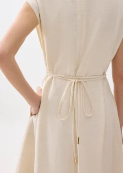 Round Neck Fit & Flare Midi Dress